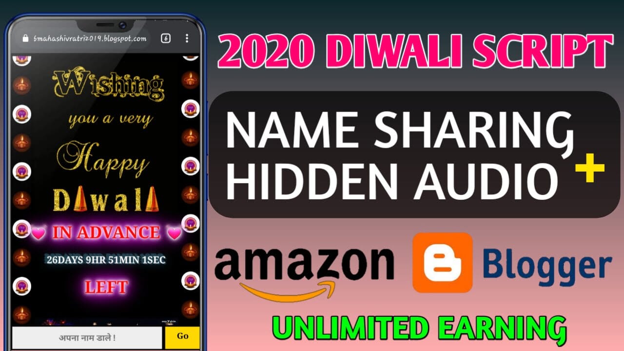 Diwali Wishing Website Script 2020 For Blogger For Free